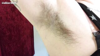 My Hairiest Pits - Shaggy Armpit Worship Sweat Fetish Brunette hair All Natural
