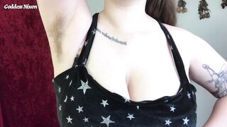 My Hairiest Pits - Shaggy Armpit Worship Sweat Fetish Brunette hair All Natural