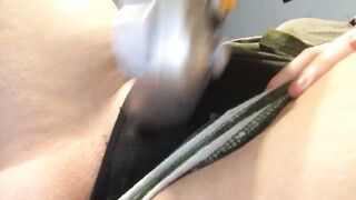 Gamer gal plays with controller