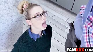 A Stepmom's Duty Is to Make Sure Her Male's Giant Schlong Is Drained Dry - Famxxx