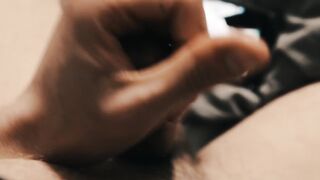 Chap masturbating watching porn POV