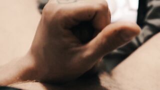 Chap masturbating watching porn POV