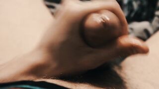 Chap masturbating watching porn POV