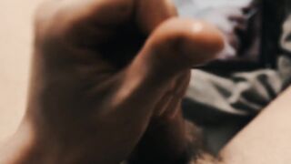 Chap masturbating watching porn POV