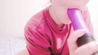 Screwing and Teasing with my Large sex toy