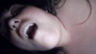 Sexy mother I'd like to fuck sucks milk from bazookas and rubs her snatch