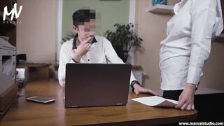 ♥ MarVal - I banged with my boss in his office and this guy cum inside me - saggy boobs - mother I'd like to fuck - POV ♥