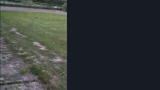 Publoc Pee desperation during a walk