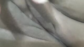 Bewitching hairless Latin babe snatch tease playing
