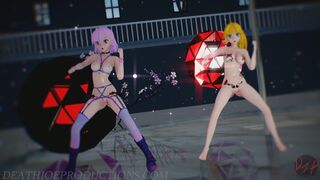 MMD R18 Naked Pink Misaka And Aylin - Select 1097