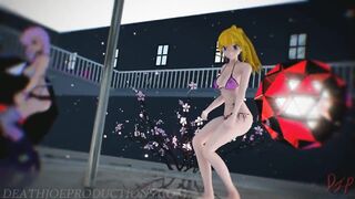 MMD R18 Naked Pink Misaka And Aylin - Select 1097
