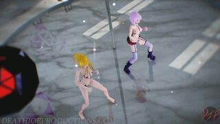 MMD R18 Naked Pink Misaka And Aylin - Select 1097
