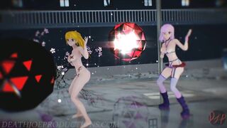 MMD R18 Naked Pink Misaka And Aylin - Select 1097