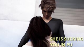 Public Training of Aria - Chapter 5 the Date - Subway Part three: Public Oral sex