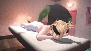 Orc+Elf Sex Massage [CG, 4K, 60FPS, Uncensored]