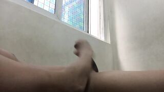 Cute oriental man masturbates due to boredom
