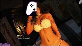 Hawt gal masturbates my rod with her legs and makes me cum - Anime Games P1