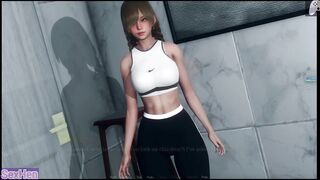 Hawt gal masturbates my rod with her legs and makes me cum - Anime Games P1