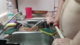 A chap doing the dishes!!! PT. 1