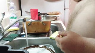 A chap doing the dishes!!! PT. 1