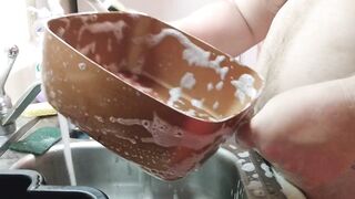 A chap doing the dishes!!! PT. 1