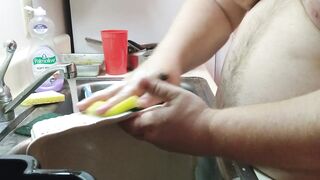 A chap doing the dishes!!! PT. 1