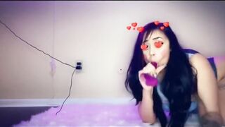 D.va cosplay whore onlyfans/Sexysasha3611 sucks her vibrator and bangs her three holes with sextoy