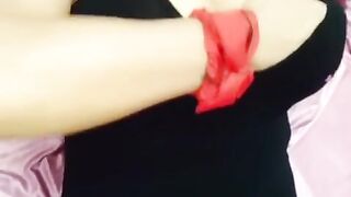 my 1st time solo fingering and cream pie