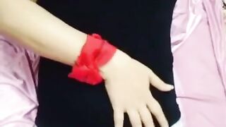 my 1st time solo fingering and cream pie