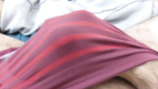 wank and cum in the boxer, admirable sound