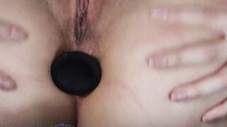 Hawt Miss plays with her buttplug - Anal Training Day two