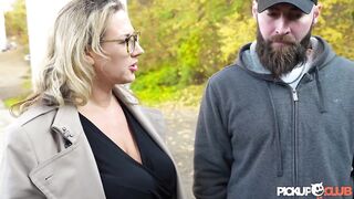 PickupClub - Breasty German Teacher Kathy Unfathomable Lost And Banged In The Car