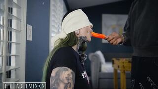 TheArtemixx - ArtemiXXX Catches Rosa Rouge Cheating With Blind Smack Test, Pounds Her Twat