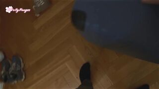 Oops... Step son inadvertently cum in step mamma after drilled step sister Polly Yangs in shared daybed at night in hotel room