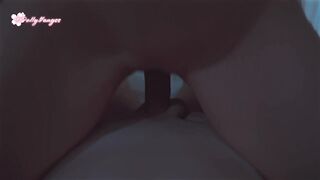 Oops... Step son inadvertently cum in step mamma after drilled step sister Polly Yangs in shared daybed at night in hotel room