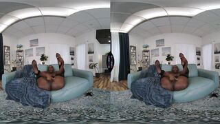 VR Porn - Afro Black Cutie Zaawaadi Solo Fingering Her Ebony Cunt In Hawt Underware