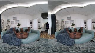 VR Porn - Afro Black Cutie Zaawaadi Solo Fingering Her Ebony Cunt In Hawt Underware