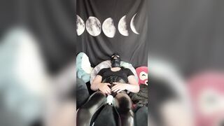 Latex, Collar, Shiny Panties, Grinding on my Wand and Lovense Ferri