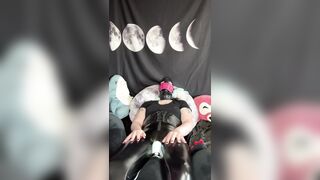 Latex, Collar, Shiny Panties, Grinding on my Wand and Lovense Ferri