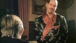 Hirsute vintage cunt licking anal permeated in the Budapest castle