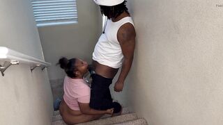 Kendale Runs Into a Cute Thick Lewd Black During A Abode Party And End Up Banging Her On The Stairs Whilst Everyone Else partin