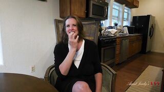 AuntJudysXXX - Breasty Older Amateur Autumn Sucks Off the Delivery Dude