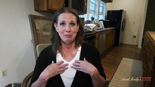 AuntJudysXXX - Breasty Older Amateur Autumn Sucks Off the Delivery Dude