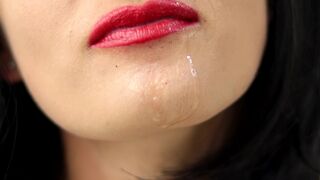 Close Throat Tongue & Spit Play - Throat Fetish - 4K