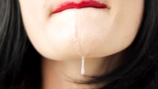 Close Throat Tongue & Spit Play - Throat Fetish - 4K