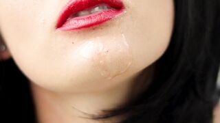 Close Throat Tongue & Spit Play - Throat Fetish - 4K