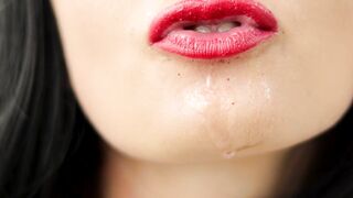 Close Throat Tongue & Spit Play - Throat Fetish - 4K