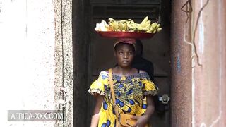 Ebony banana seller angel enticed for a hawt bang