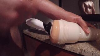 Sliding my hard knob in and without your trickling moist snatch... biggest spunk fountain