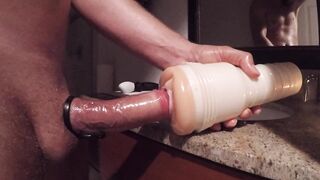 Sliding my hard knob in and without your trickling moist snatch... biggest spunk fountain